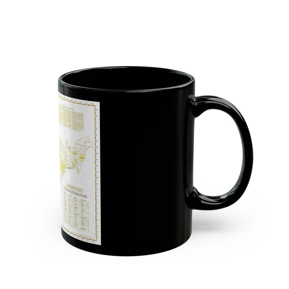 India - Political Subdivisions (1946) (Map) Black Coffee Mug-Go Mug Yourself