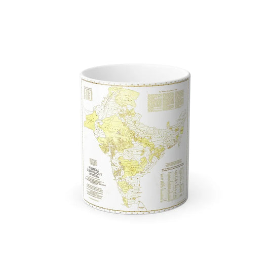 India - Political Subdivisions (1946) (Map) Color Changing Mug 11oz-11oz-Go Mug Yourself