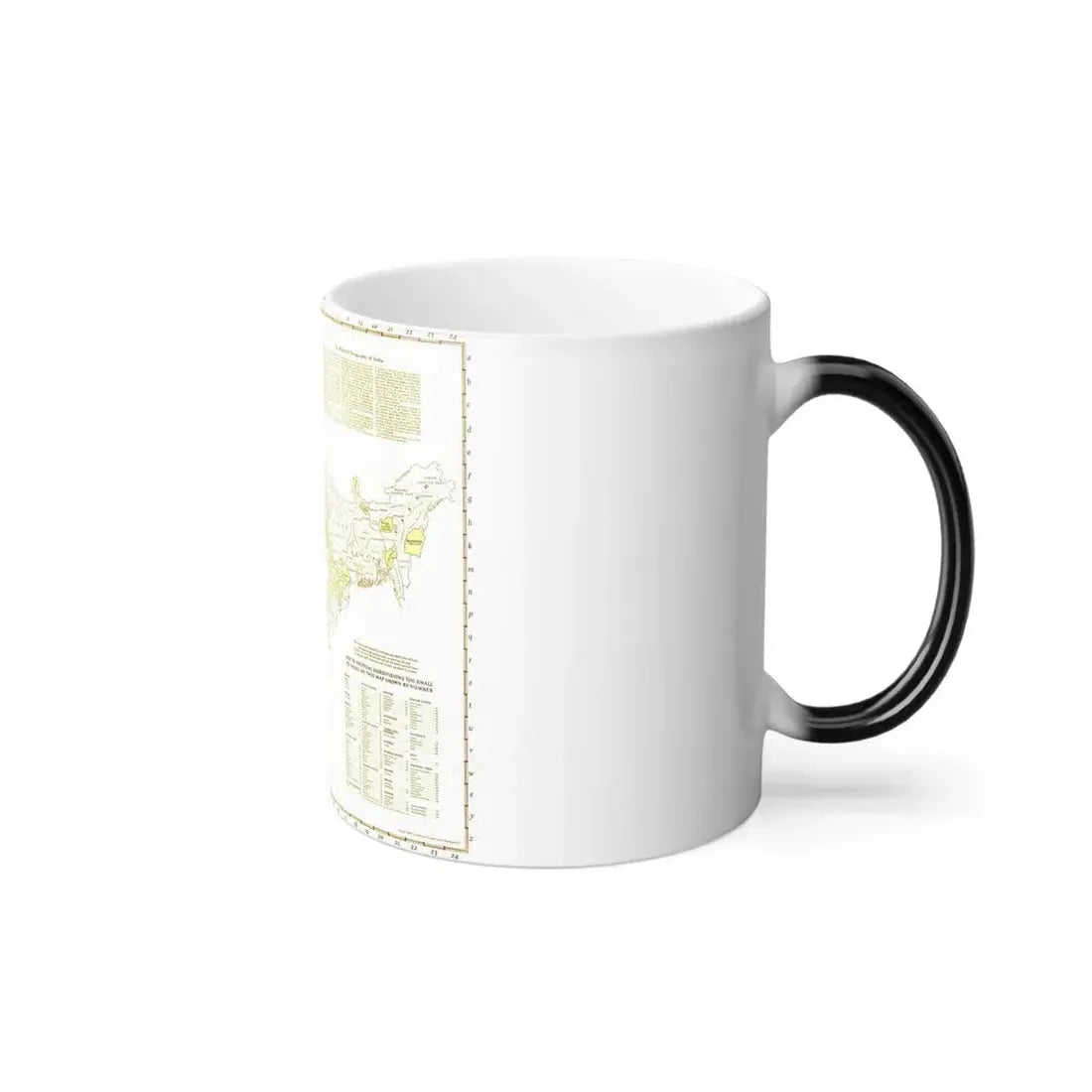 India - Political Subdivisions (1946) (Map) Color Changing Mug 11oz - Go Mug Yourself