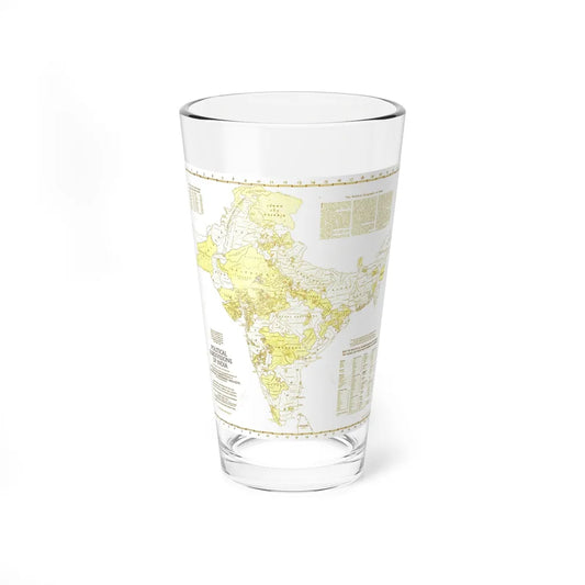 India - Political Subdivisions (1946) (Map) Pint Glass 16oz-16oz-Go Mug Yourself