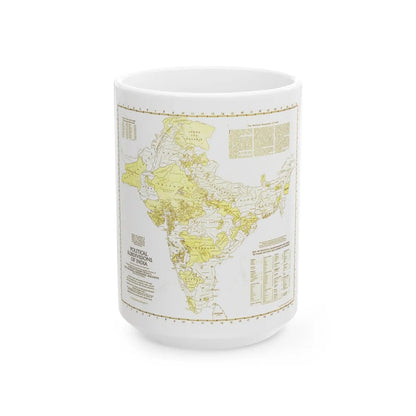 India - Political Subdivisions (1946) (Map) White Coffee Mug-15oz-Go Mug Yourself