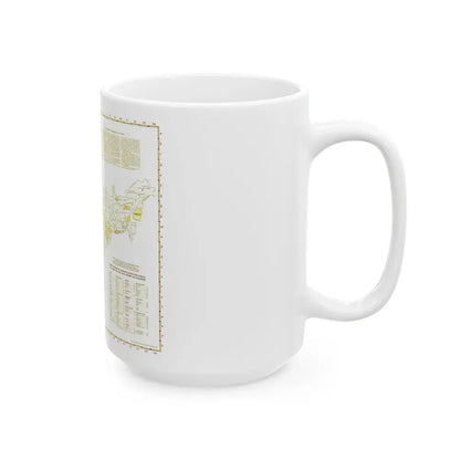 India - Political Subdivisions (1946) (Map) White Coffee Mug - Go Mug Yourself