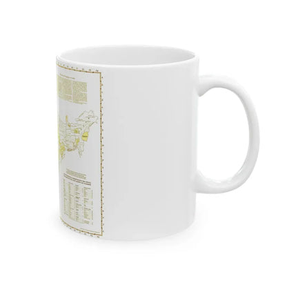 India - Political Subdivisions (1946) (Map) White Coffee Mug - Go Mug Yourself