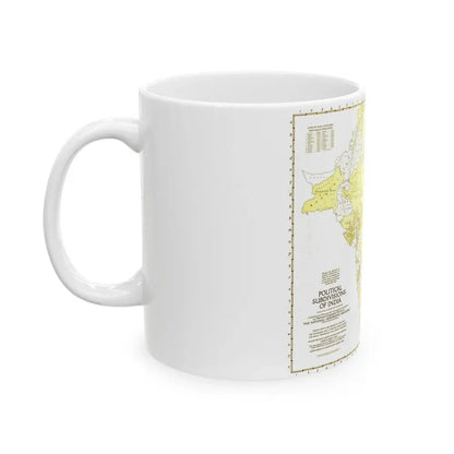 India - Political Subdivisions (1946) (Map) White Coffee Mug - Go Mug Yourself