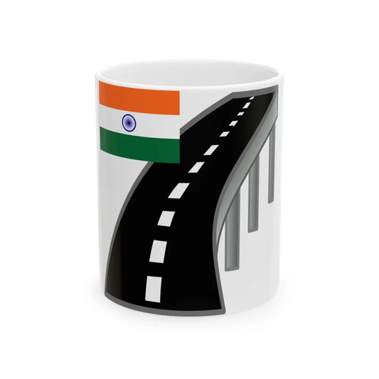 India-roads (India) White Coffee Mug 11oz - Go Mug Yourself