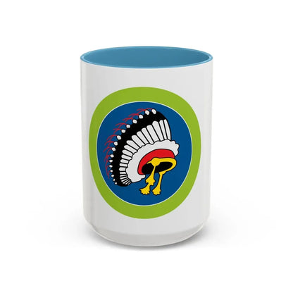 Indian Lore (Boy Scout Merit Badge) Accent Coffee Mug 15oz Light Blue - Go Mug Yourself