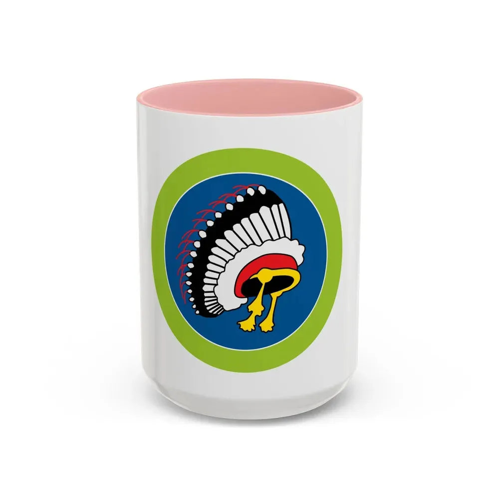 Indian Lore (Boy Scout Merit Badge) Accent Coffee Mug 15oz Pink - Go Mug Yourself