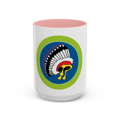 Indian Lore (Boy Scout Merit Badge) Accent Coffee Mug 15oz Pink - Go Mug Yourself
