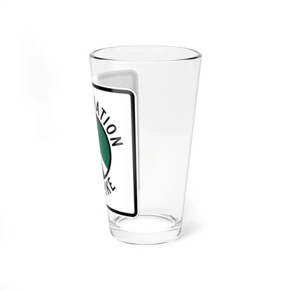 Indian Nation Turnpike (Oklahoma) (Road Sign) Pint Glss 16oz - Go Mug Yourself