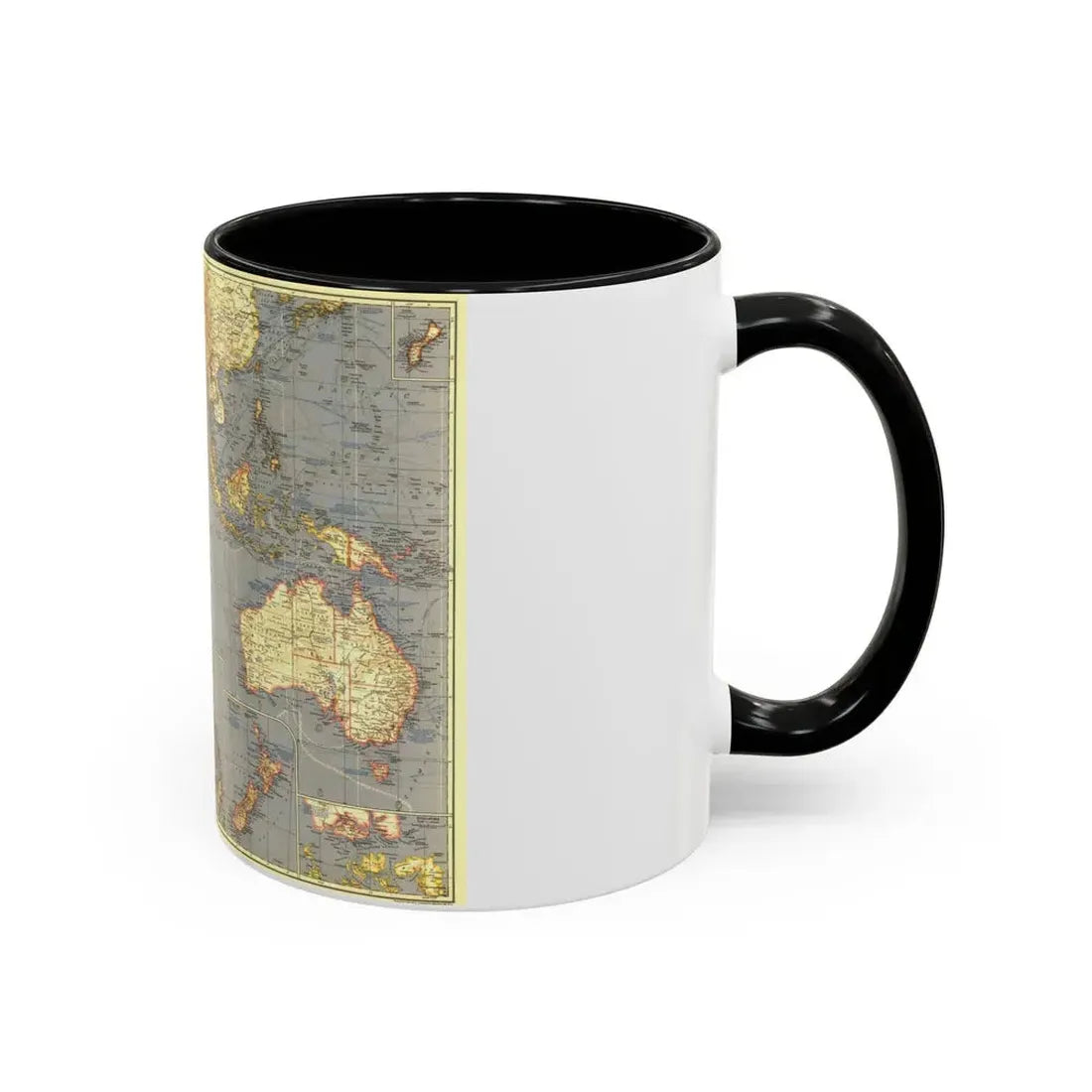 Indian Ocean (1941) (Map) Accent Coffee Mug - Go Mug Yourself