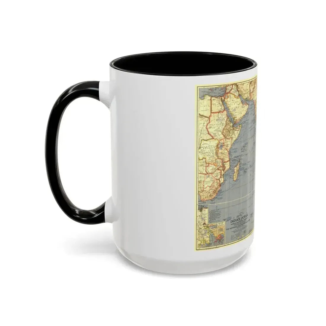 Indian Ocean (1941) (Map) Accent Coffee Mug - Go Mug Yourself