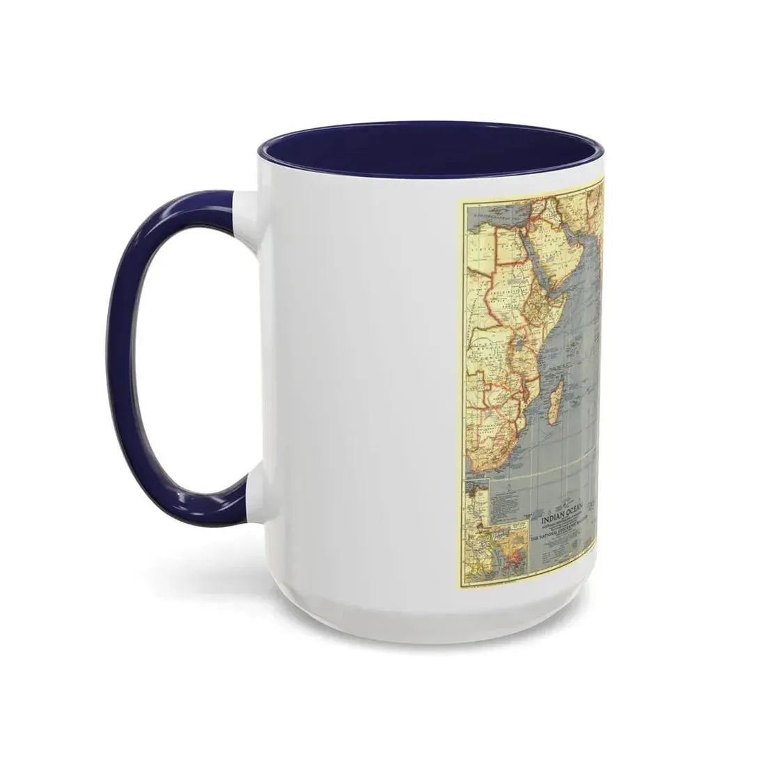 Indian Ocean (1941) (Map) Accent Coffee Mug - Go Mug Yourself
