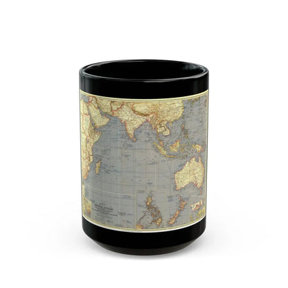 Indian Ocean (1941) (Map) Black Coffee Mug 15oz - Go Mug Yourself
