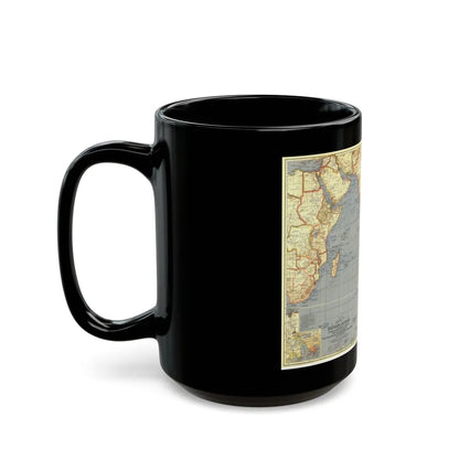 Indian Ocean (1941) (Map) Black Coffee Mug-Go Mug Yourself