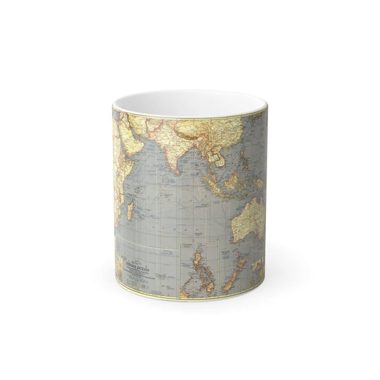 Indian Ocean (1941) (Map) Color Changing Mug 11oz-11oz-Go Mug Yourself