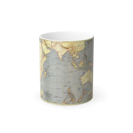 Indian Ocean (1941) (Map) Color Changing Mug 11oz Default Title 11oz - Go Mug Yourself