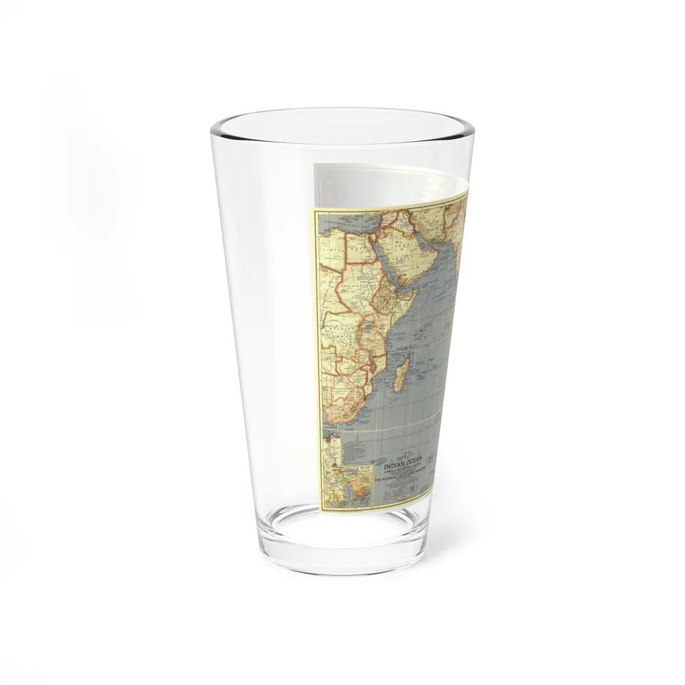 Indian Ocean (1941) (Map) Pint Glass 16oz-Go Mug Yourself