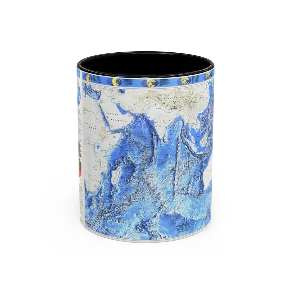Indian Ocean (1992) (Map) Accent Coffee Mug 11oz Black - Go Mug Yourself