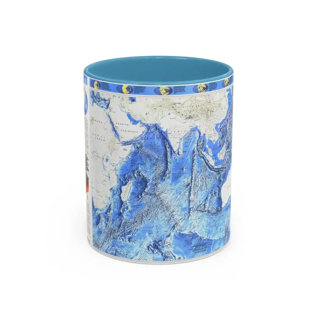 Indian Ocean (1992) (Map) Accent Coffee Mug 11oz Light Blue - Go Mug Yourself