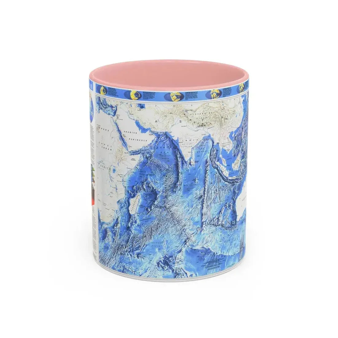 Indian Ocean (1992) (Map) Accent Coffee Mug 11oz Pink - Go Mug Yourself