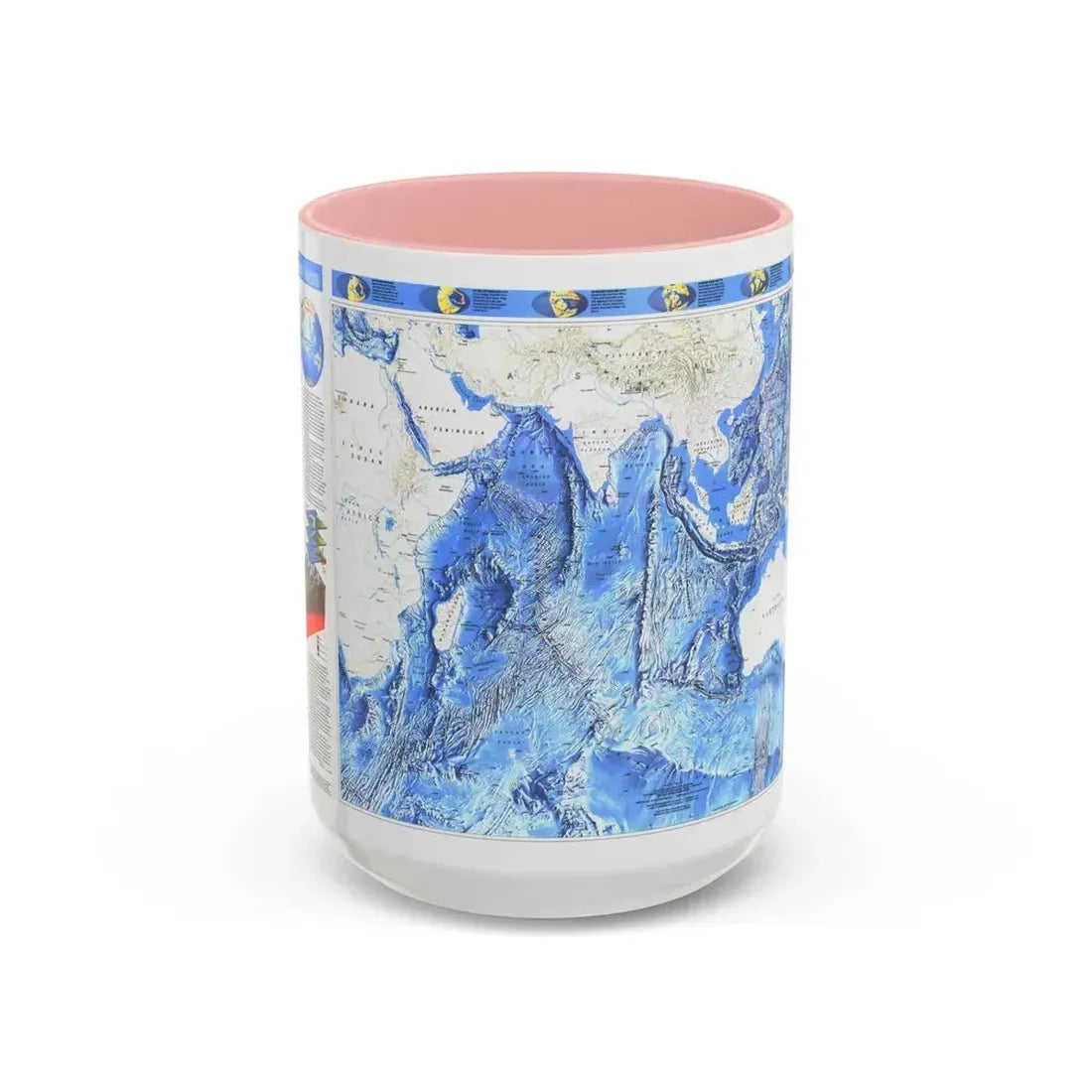 Indian Ocean (1992) (Map) Accent Coffee Mug 15oz Pink - Go Mug Yourself