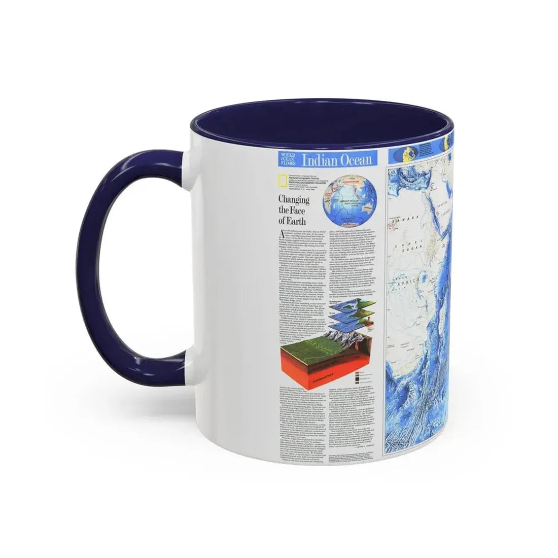 Indian Ocean (1992) (Map) Accent Coffee Mug - Go Mug Yourself