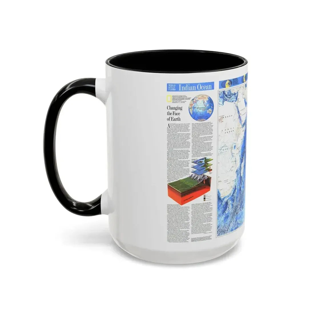 Indian Ocean (1992) (Map) Accent Coffee Mug - Go Mug Yourself