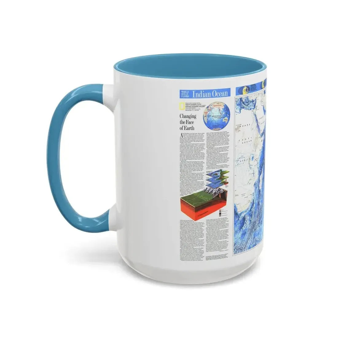 Indian Ocean (1992) (Map) Accent Coffee Mug - Go Mug Yourself
