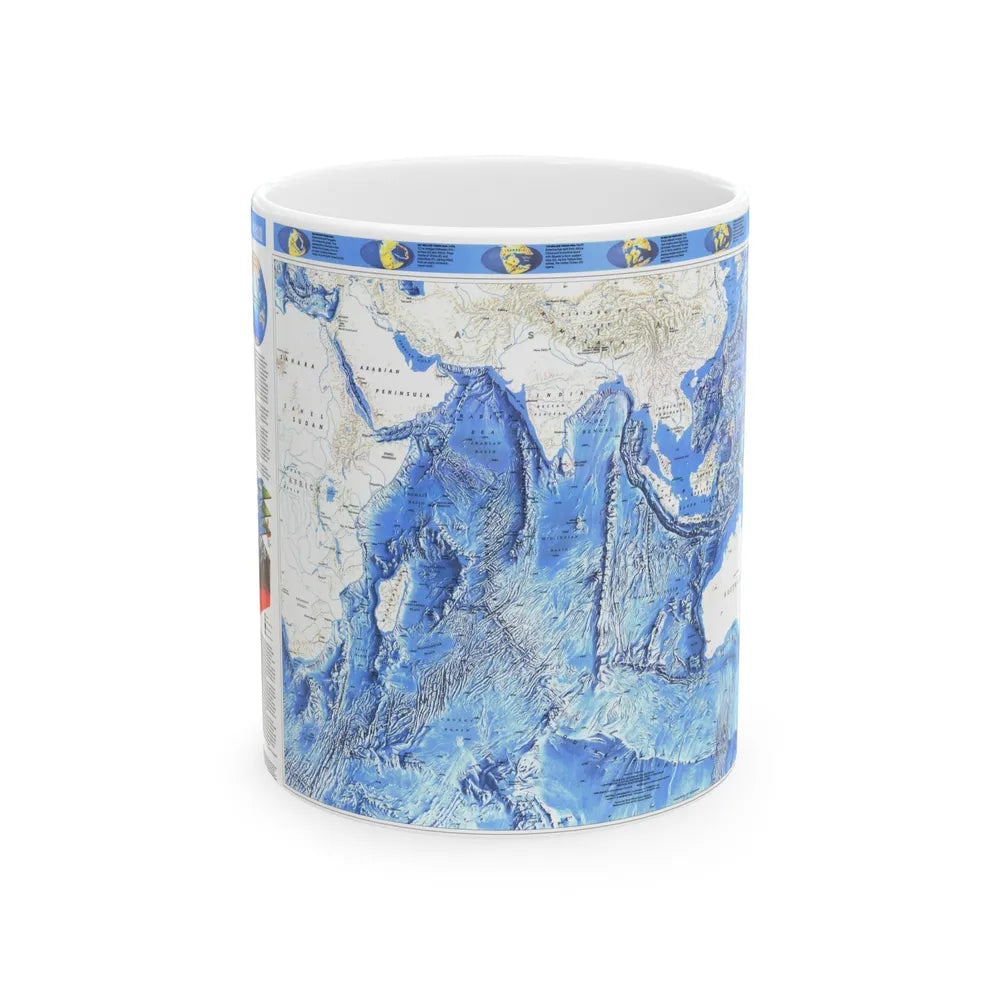 Indian Ocean (1992) (Map) White Coffee Mug-11oz-Go Mug Yourself