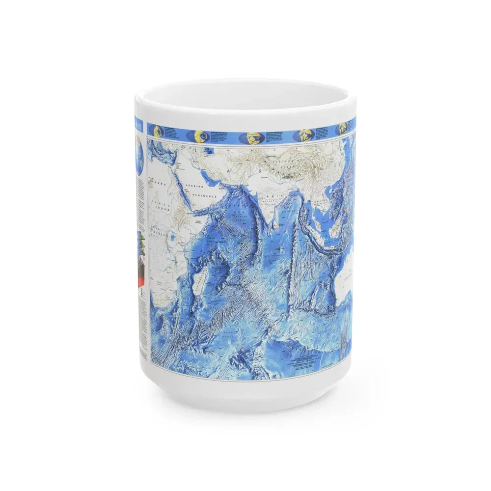 Indian Ocean (1992) (Map) White Coffee Mug 15oz - Go Mug Yourself