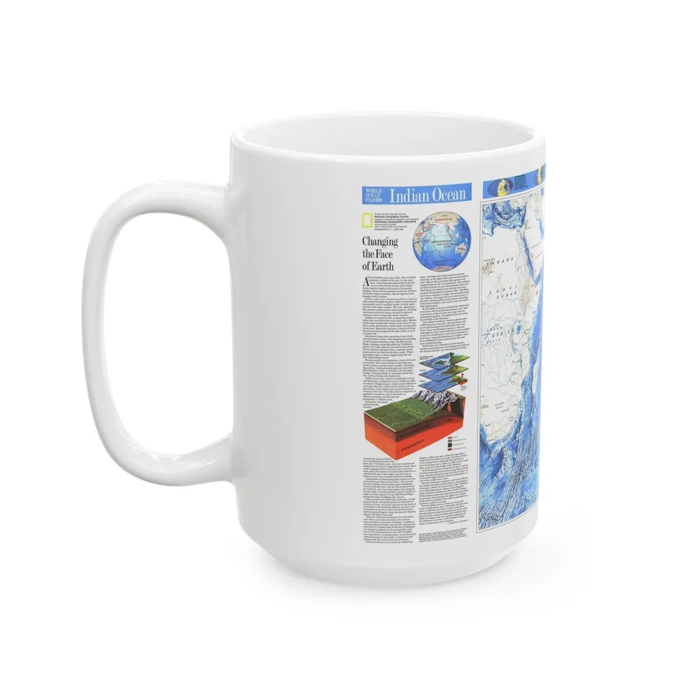 Indian Ocean (1992) (Map) White Coffee Mug-Go Mug Yourself