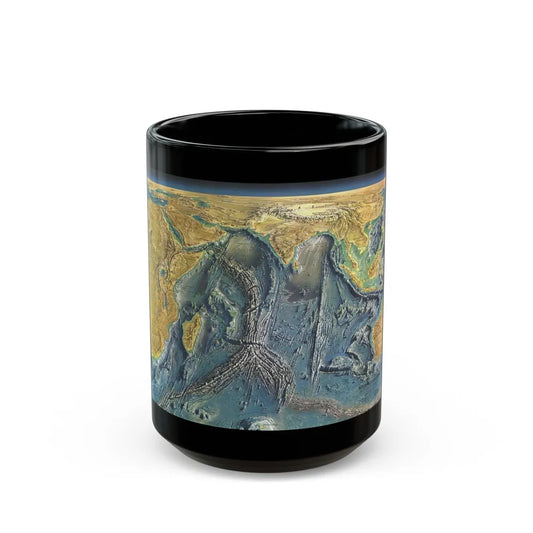 Indian Ocean Floor (1967) (Map) Black Coffee Mug-15oz-Go Mug Yourself