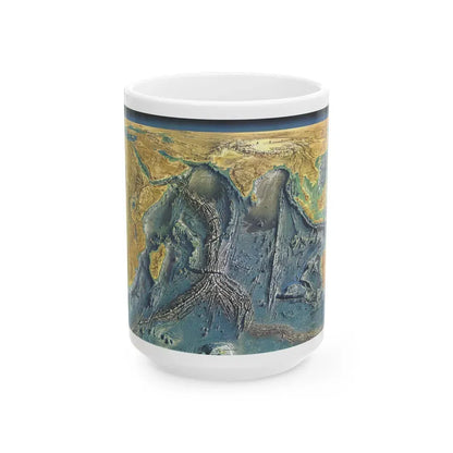 Indian Ocean Floor (1967) (Map) White Coffee Mug 15oz - Go Mug Yourself