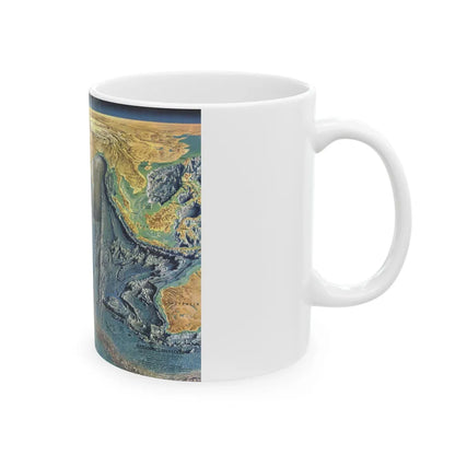 Indian Ocean Floor (1967) (Map) White Coffee Mug-Go Mug Yourself