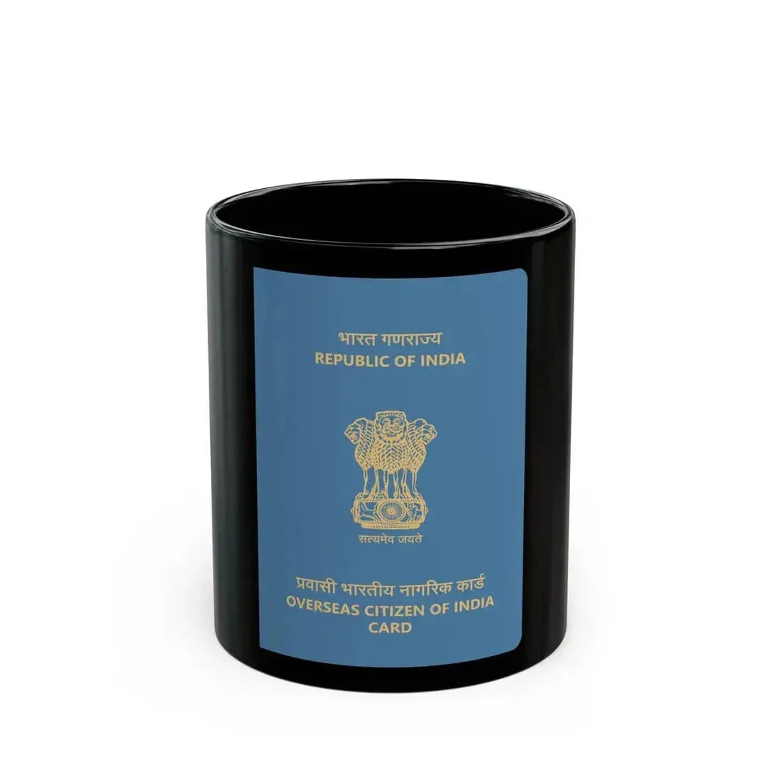 Indian Overseas Card - Black Coffee Mug 11oz - Go Mug Yourself