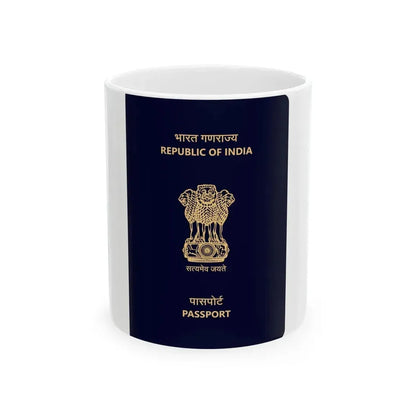 Indian Passport - White Coffee Mug 11oz - Go Mug Yourself