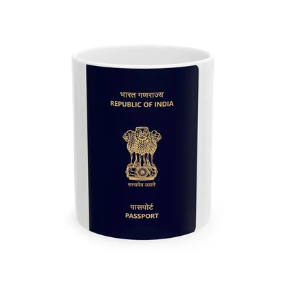 Indian Passport - White Coffee Mug 11oz - Go Mug Yourself