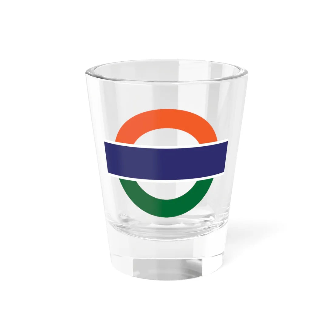 Indian Railways Tricolour Logo (India) Shot Glass 1.5oz 1.5oz - Go Mug Yourself