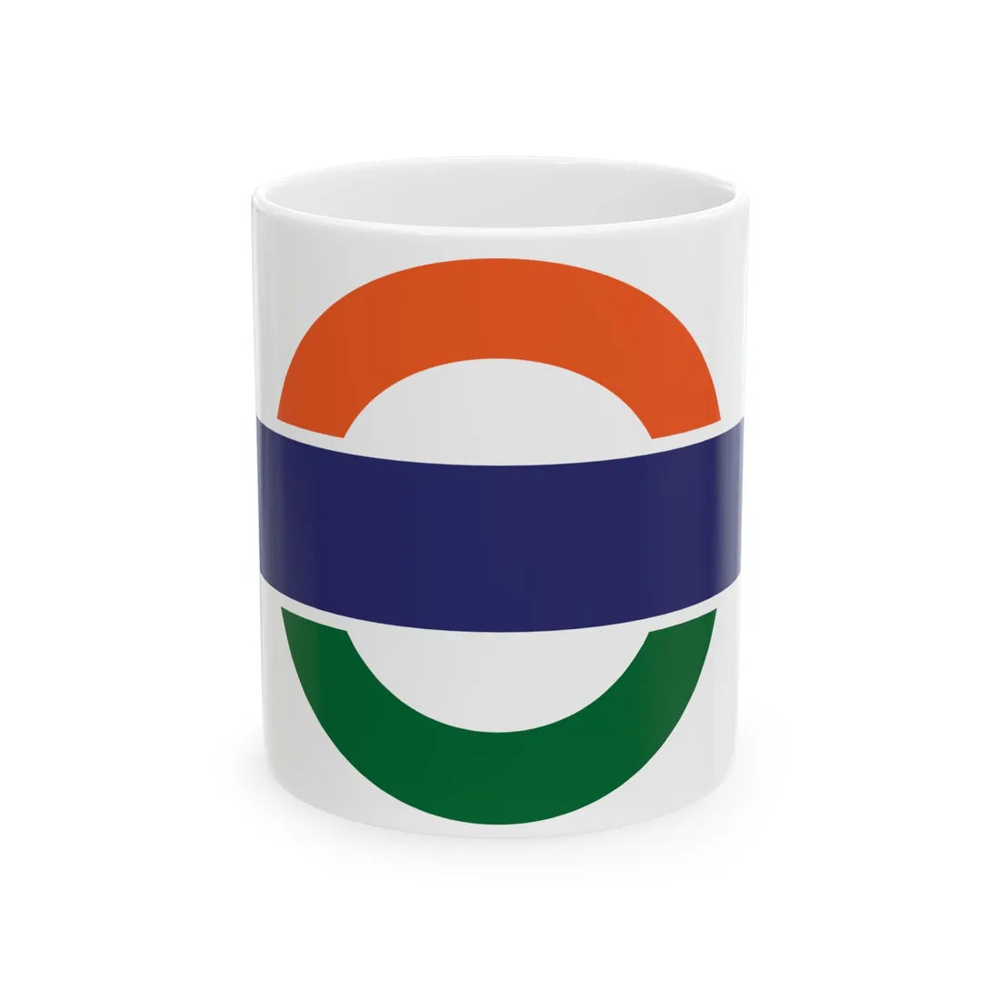 Indian Railways Tricolour Logo (India) White Coffee Mug 11oz - Go Mug Yourself