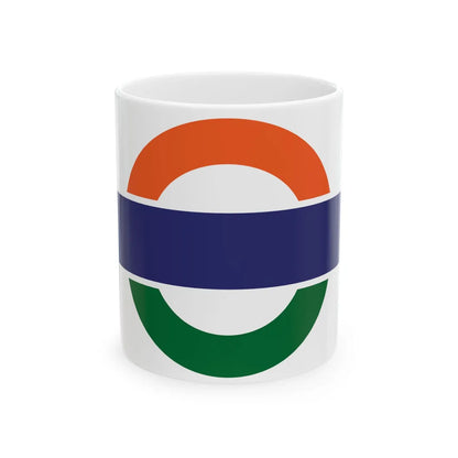 Indian Railways Tricolour Logo (India) White Coffee Mug 11oz - Go Mug Yourself