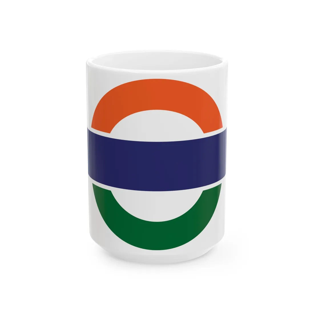 Indian Railways Tricolour Logo (India) White Coffee Mug 15oz - Go Mug Yourself