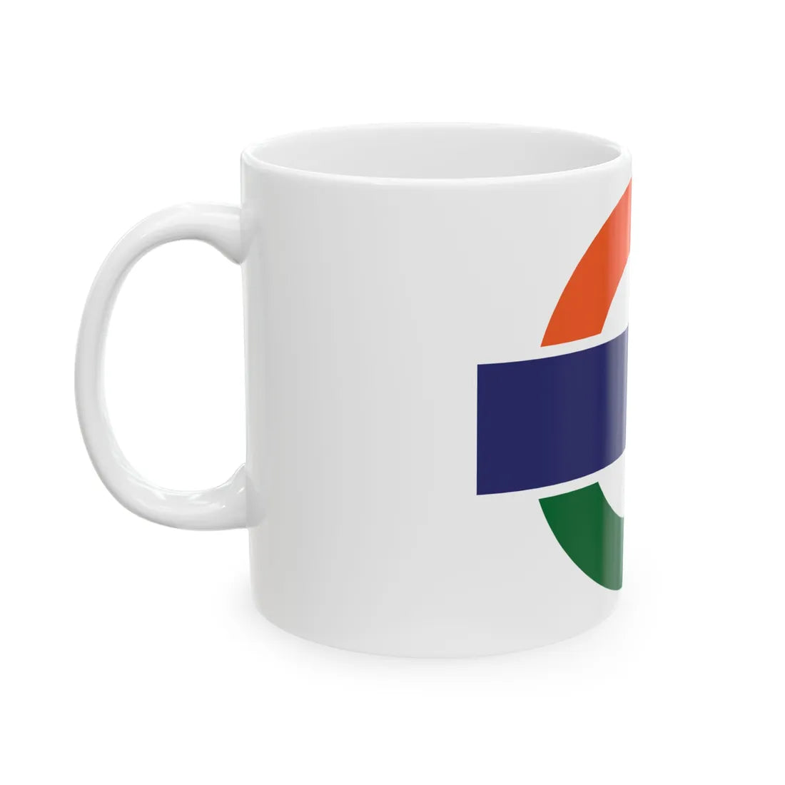 Indian Railways Tricolour Logo (India) White Coffee Mug - Go Mug Yourself