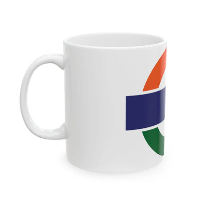 Indian Railways Tricolour Logo (India) White Coffee Mug - Go Mug Yourself