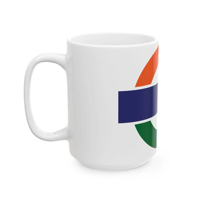 Indian Railways Tricolour Logo (India) White Coffee Mug - Go Mug Yourself