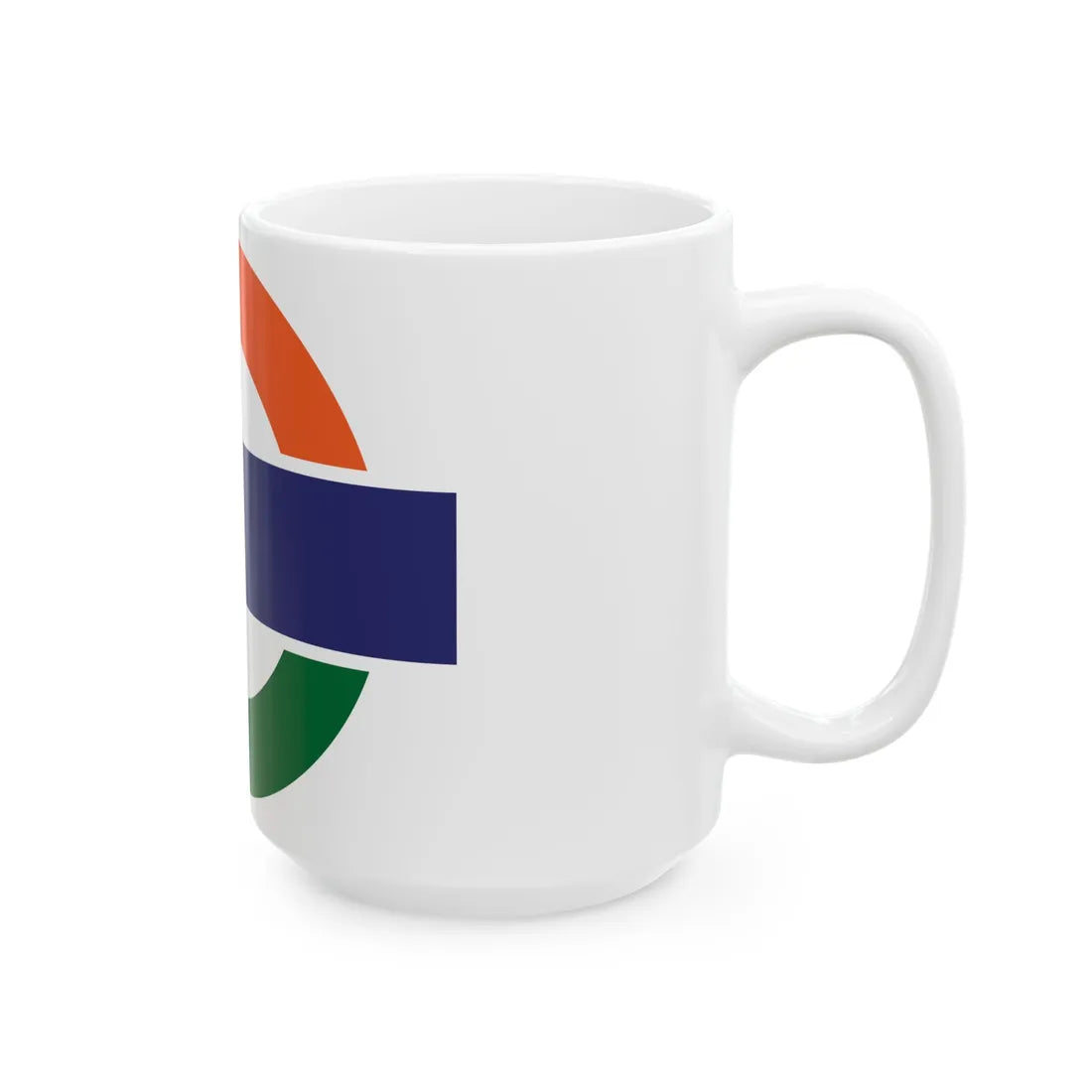 Indian Railways Tricolour Logo (India) White Coffee Mug - Go Mug Yourself