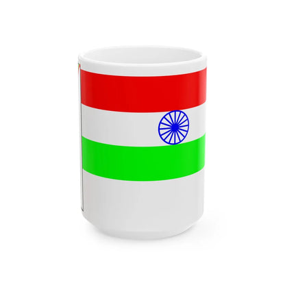 Indian tricolor (India) White Coffee Mug 15oz - Go Mug Yourself