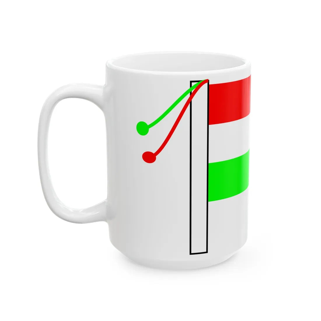 Indian tricolor (India) White Coffee Mug - Go Mug Yourself