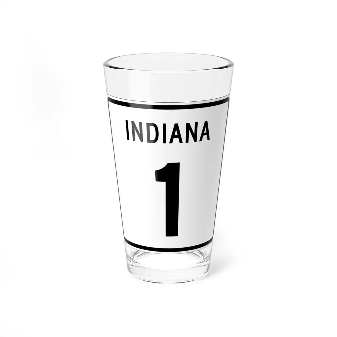Indiana 1 1955 (Indiana) (Road Sign) Pint Glass 16oz 16oz - Go Mug Yourself