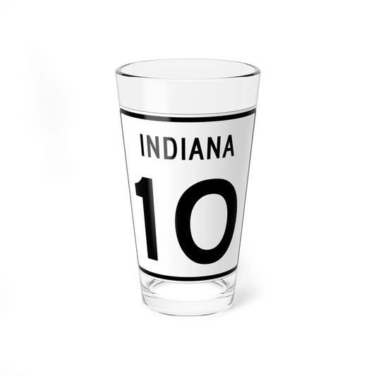 Indiana 10 1955 (Indiana) (Road Sign) Pint Glass 16oz 16oz - Go Mug Yourself