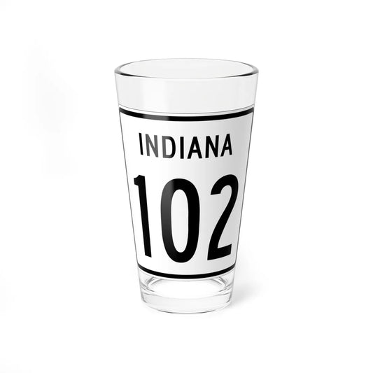 Indiana 102 1955 (Indiana) (Road Sign) Pint Glass 16oz 16oz - Go Mug Yourself